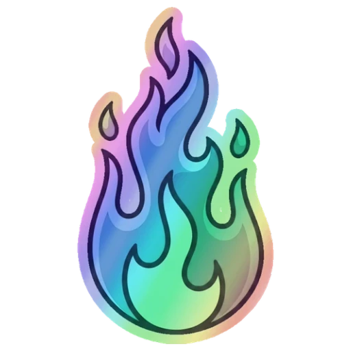 Blue Flame | Sticker (Holo)