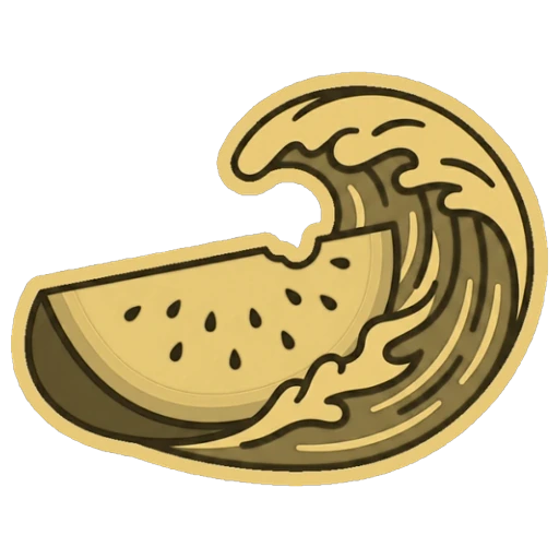 Melon Surf | Sticker (Foil)