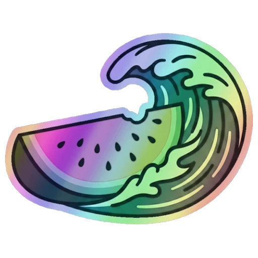 Melon Surf | Sticker (Holo)